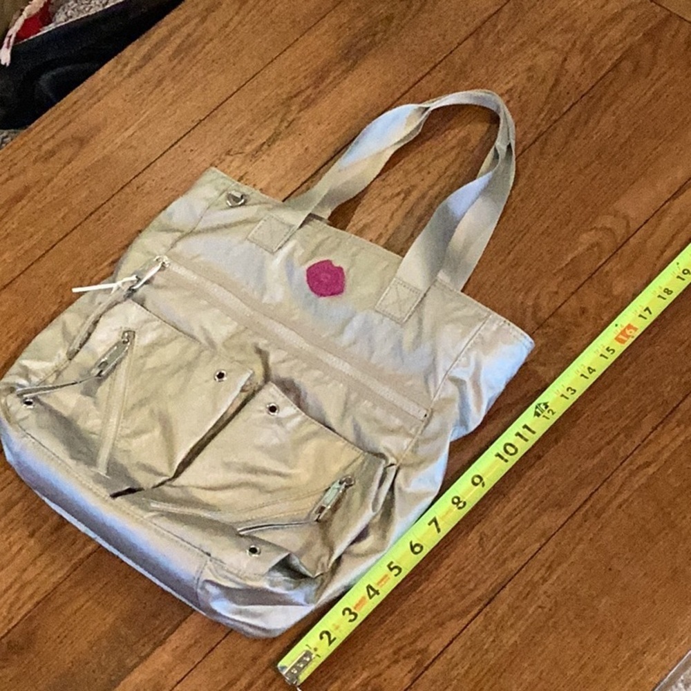 Juicy Couture silver metallic tote bag